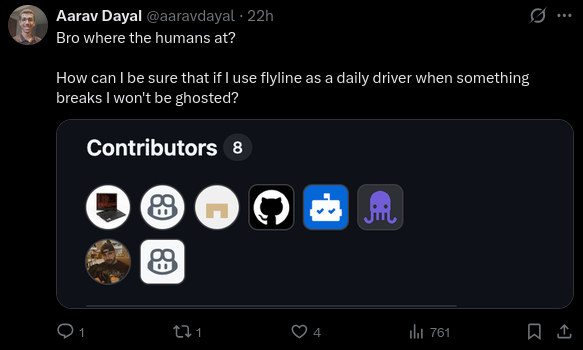 Flyline Twitter Comment